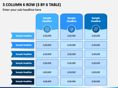 3 by 6 Table PPT Slide 2