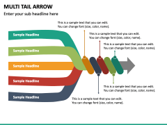 Multi Tail Arrow Powerpoint Template - Ppt Slides