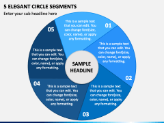 5 Elegant Circle Segments PPT Slide 2