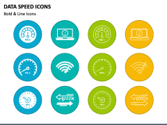 Data Speed Icons PowerPoint Slide 1