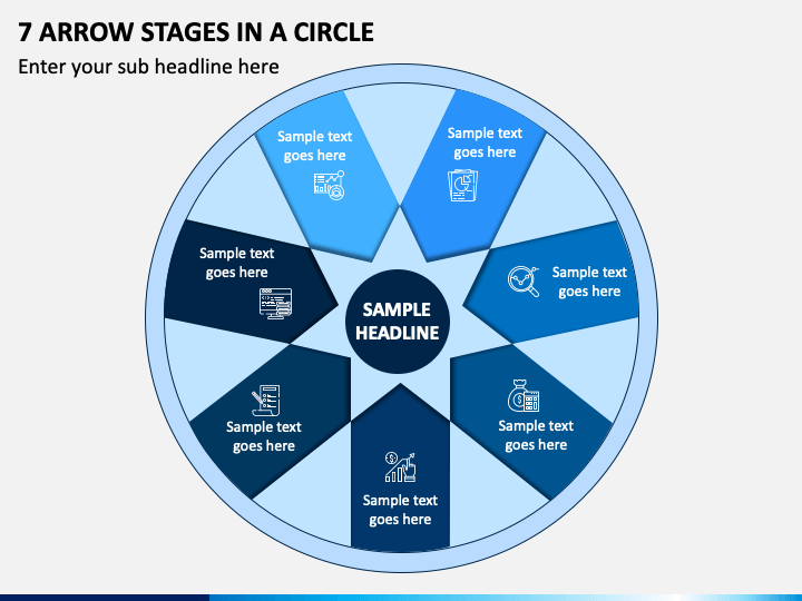 7 Arrow Stages in a Circle - Free PPT Slide 1