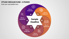 Stylish Circular Flow - 6 Phases PPT Slide 1