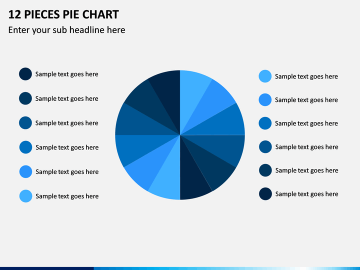 12 Pieces Pie Chart PPT Slide 1