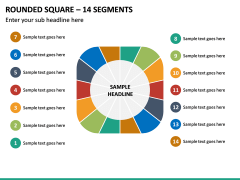 Rounded Square – 14 Segments PPT Slide 2
