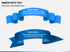 Ribbon with Text PPT Slide 1