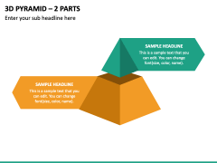 3d Pyramid - 2 Parts PPT Slide 2