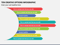 Ten Creative Options Infographic PPT Slide 1