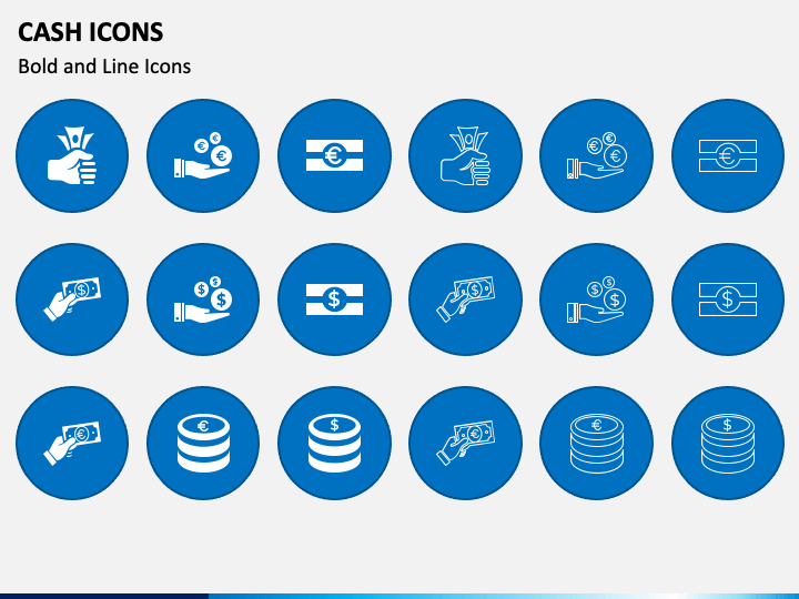 Cash Icons PPT Slide 1