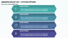 Animated Bullet List - 4 Stylish Options PPT Slide 1