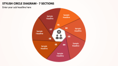 Stylish Circle Diagram - 7 Sections PPT Slide 1