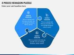 3 Pieces Hexagon Puzzle PPT Slide 1