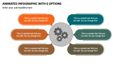 Animated Infographic with 6 Options PPT Slide 1
