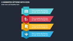 4 Animated Options with Icon PPT Slide 1