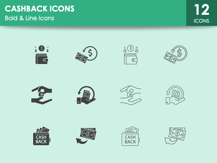 Cashback Icons PPT Slide 1