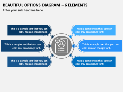Beautiful Options Diagram - 6 Elements PPT Slide 1