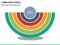 5 Semi Circle Pieces PPT Slide 2