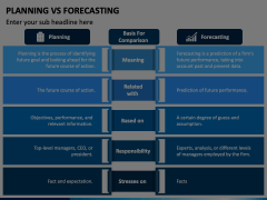 Planning Vs Forecasting Animated Presentation - SketchBubble