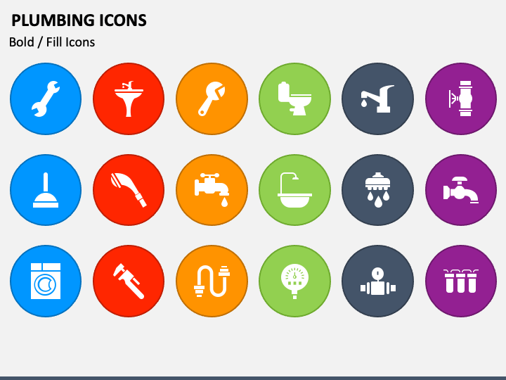Plumbing Icons PPT Slide 1