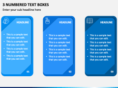 3 Numbered Text Boxes PPT Slide 2