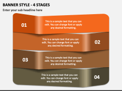 Banner Style - 4 Stages PPT Slide 1