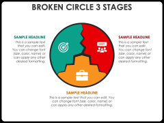 Broken Circle 3 Stages PPT Slide 1
