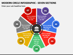 Modern Circle Infographic - Seven Sections PPT Slide 1