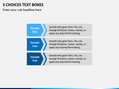 3 Choices Text Boxes PPT Slide 1