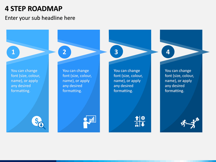 4 Step Roadmap PPT Slide 1