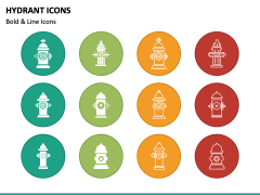 Hydrant Icons PowerPoint Slide 1
