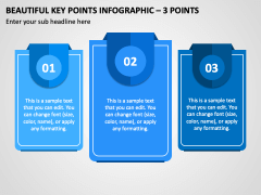 Beautiful Key Points Infographic - 3 Points PPT Slide 1