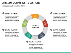 Circle Infograhpics – 5 Sections PPT Slide 2
