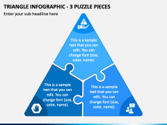 Triangle Infographic - 3 Puzzle Pieces PPT Slide 2