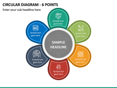 Circular Diagram - 6 Points PPT Slide 2