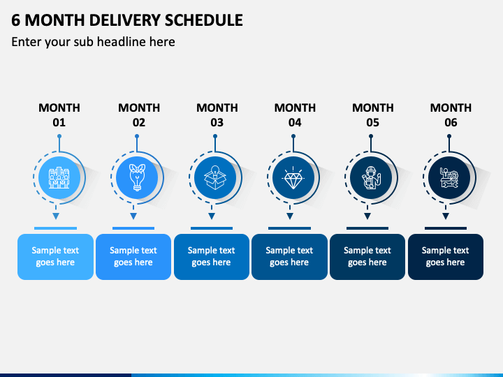 6 Month Delivery Schedule Slide 1