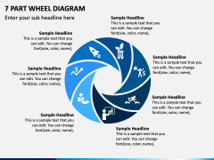 7 Part Wheel Diagram PPT Slide 2