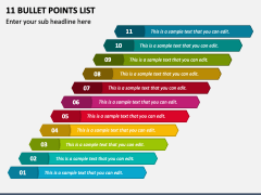 11 Bullet Points List PPT Slide 2