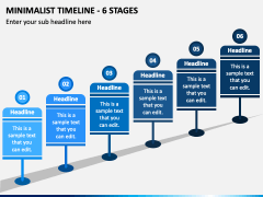 Minimalist Timeline - 6 Stages PPT Slide 2