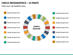 Circle Infographics – 14 Parts PPT Slide 2