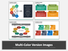 Business Cluster PPT Multicolor Combined