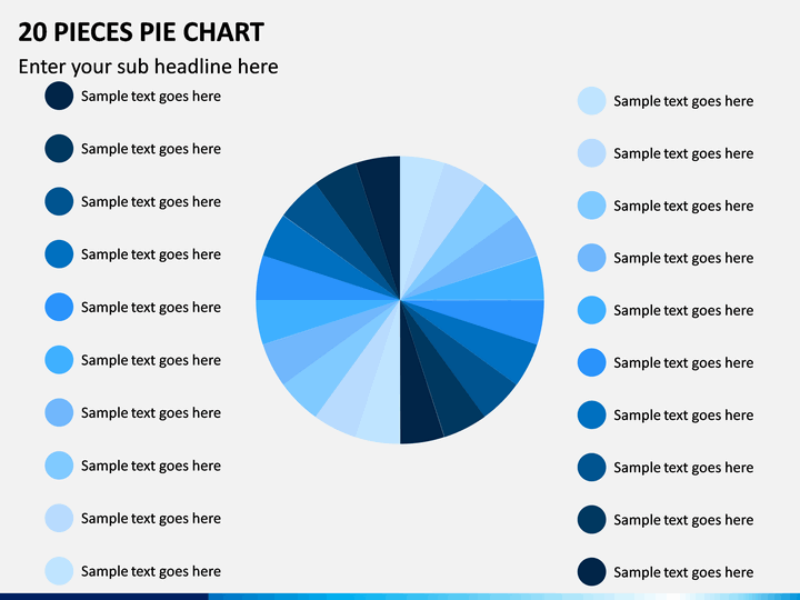 20 Pieces Pie Chart PPT Slide 1