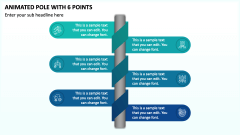 Animated Pole with 6 Points PPT Slide 1