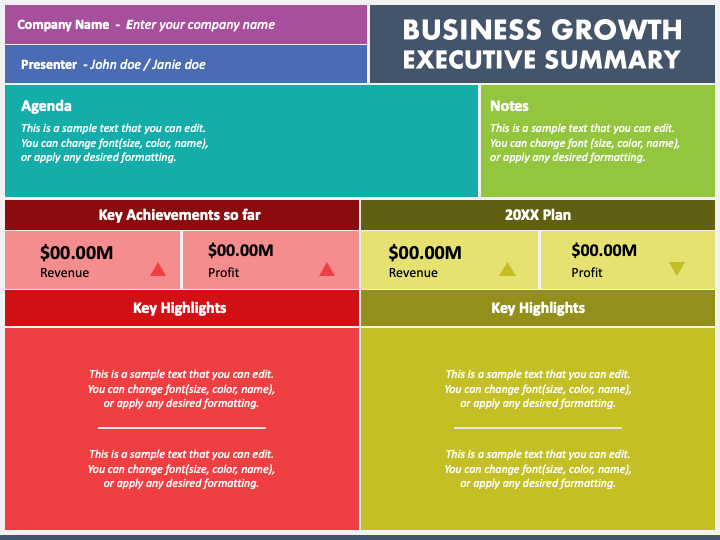 Business Growth Executive Summary PPT Slide 1