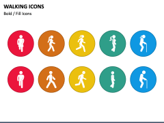 Walking Icons PPT Slide 2