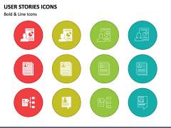 User Stories Icons PPT Slide 1