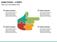 Hand Puzzle – 4 Parts PPT Slide 2