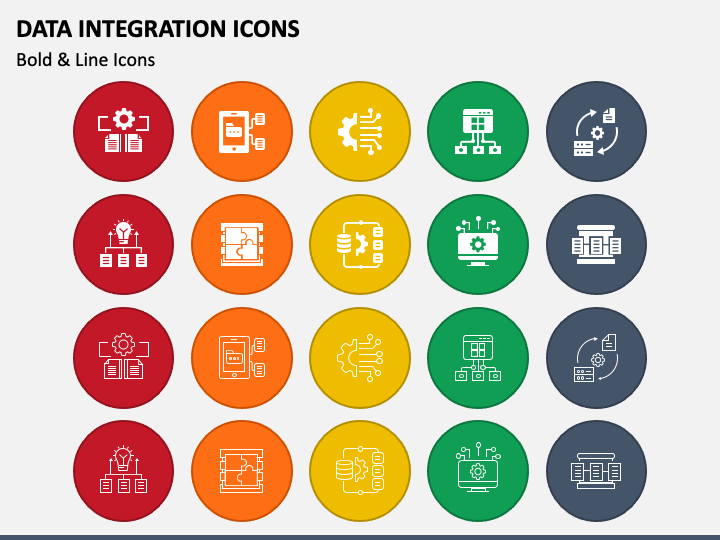 Data Integration Icons PPT Slide 1