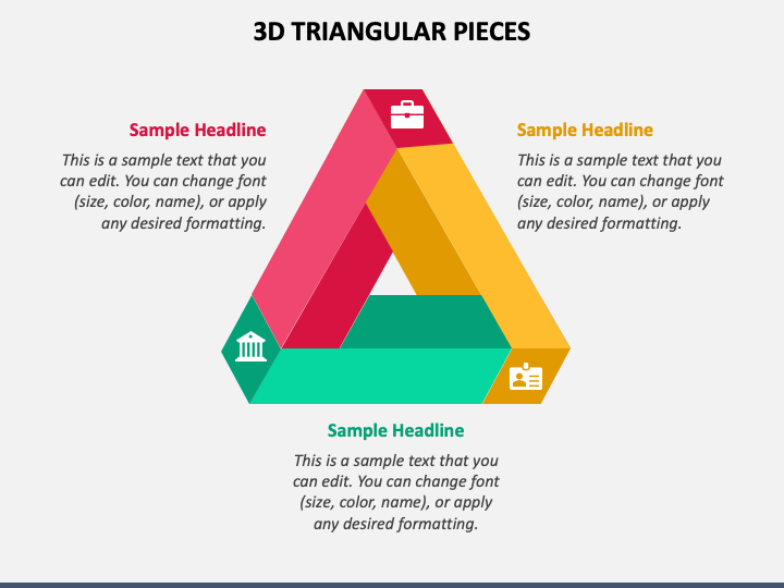 3D Triangular Pieces PPT Slide 1