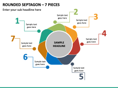 Rounded Septagon (Heptagon) – 7 Pieces PPT Slide 2