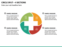 Circle Split – 4 Sections PPT Slide 2
