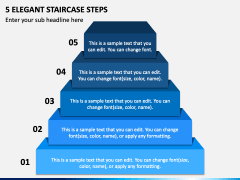 5 Elegant Staircase Steps PPT Slide 2